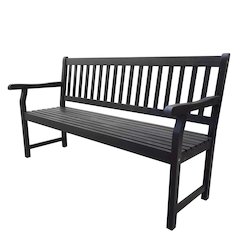 Patio Bench, Black