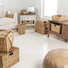 Traditional Assorted Hand-Woven Hyacinth/Iron Baskets