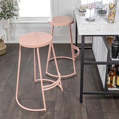 Hula Modern Designer Iron Curved Backless Bar Stool