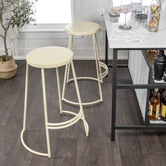 Hula Modern Designer Iron Curved Backless Bar Stool