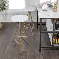 Trinity Modern Industiral Iron Tripod Backless Bar Stool