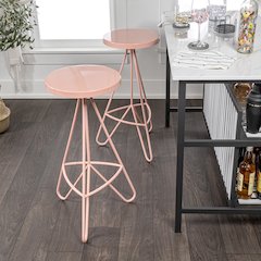 Trinity Modern Industiral Iron Tripod Backless Bar Stool