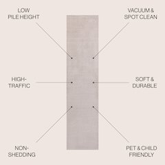 Cole Modern Minimalist Pinstripe High-Low Runner Rug