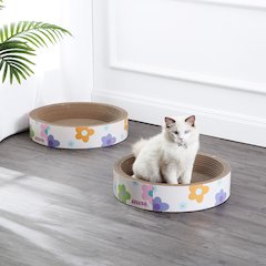 Daisy Modern Cardboard Bowl Cat Scratcher With Catnip