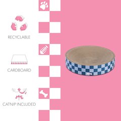 Nelson Modern Cardboard Round Bowl Cat Scratcher with Catnip