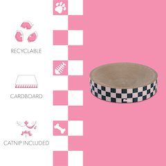 Nelson Modern Cardboard Round Bowl Cat Scratcher with Catnip