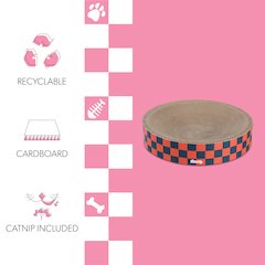 Nelson Modern Cardboard Round Bowl Cat Scratcher with Catnip