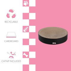 Nelson Modern Cardboard Round Bowl Cat Scratcher with Catnip