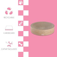 Nelson Modern Cardboard Round Bowl Cat Scratcher with Catnip