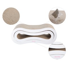 Suvi Modern Cardboard Infinity 2-in-1 Lounge Bed Cat Scratcher with Catnip