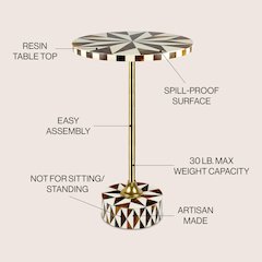 Calix 23.5" Minimalist Round Pedestal End Table
