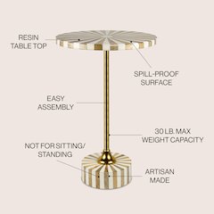 Calix 23.5" Minimalist Round Pedestal End Table