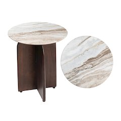 Naomi 18" Mid-Century Round End Table