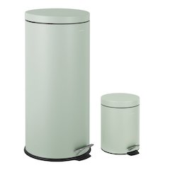 Oscar 8-Gallon Step-Open Trash Can with FREE Mini Trash Can, Pistachio Gelato