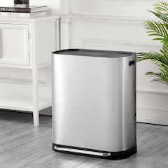 Beni Kitchen Trash/Recycling Double-Bucket Step-Open Trash Can With Liners