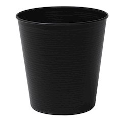 Remi Modern Classic Textured Steel 2-Gallon Wastebasket, Matte Black