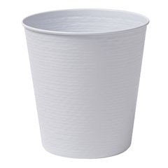 Remi Modern Classic Textured Steel 2-Gallon Wastebasket, Matte White