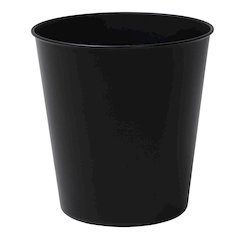 Nolan Modern Classic Smooth Steel 2-Gallon Wastebasket, Matte Black
