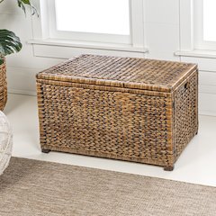 Anada Handwoven Wicker Weave Storage Trunk