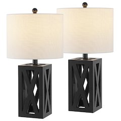 Stewart Farmhouse Wood Led Table Lamp