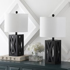 Stewart Farmhouse Wood Led Table Lamp