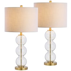 Bella Glass Triple Sphere Led Table Lamp (Set Of 2)