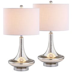 Cecile Glass Teardrop Led Table Lamp (Set Of 2)