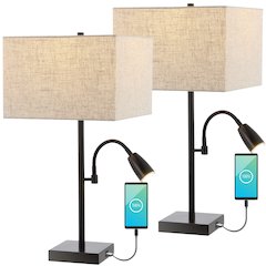 Austin Farmhouse Industrial Iron Led Table Lamp