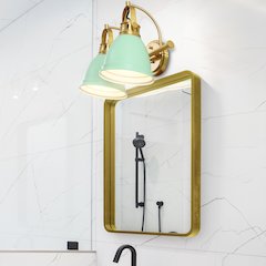 Phineas 2-Light Adjustable Farmhouse Bohemian Iron LED Vanity Light