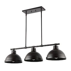 Asher Industrial Farmhouse Iron Linear Led Pendant