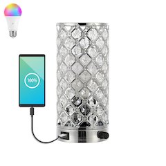 Lucie Mid Century Modern Iron/Acrylic Led Mini Uplight Table Lamp