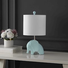 Koda Eclectic Southwestern Resin/Iron Elephant Led Kids' Table Lamp