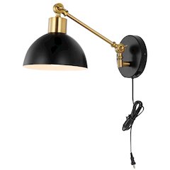 Lisa Swing Arm Modern Midcentury Iron Usb Charging Port Led Sconce