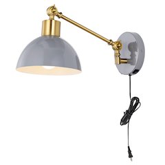 Lisa Swing Arm Modern Midcentury Iron Usb Charging Port Led Sconce