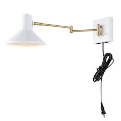 Hygge Swing Arm Modern Midcentury Iron Usb Charging Port Led Sconce