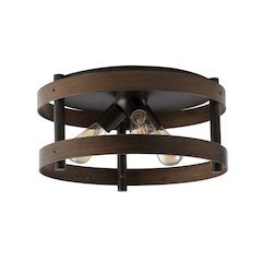 Cooper Farmhouse Industrial Iron Led Flush Mount
