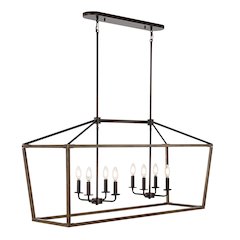 Oria Iron Farmhouse Industrial Lantern Led Pendant