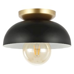 Paulina Classic Industrial Iron Led Flush Mount