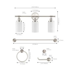 Egan 3-Light Classic Cottage Vanity Light