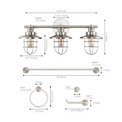 Ellis 3-Light Industrial Farmhouse Vanity Light
