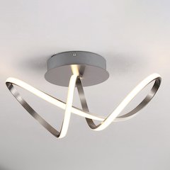 Minimalist Aluminum Loop Integrated Led Semi Flush Mount