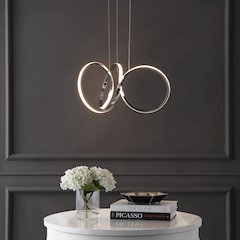 Helix 1-Light Contemporary Minimalist Aluminum Ribbon Integrated Led Pendant