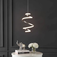 Whirl 1-Light Modern Minimalist Aluminum/Iron Abstract Integrated Led Pendant