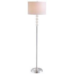 Aubrey Crystal Metal Led Floor Lamp