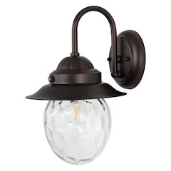 Rodanthe Farmhouse Industrial Iron/Glass Outdoor Led Sconce