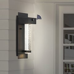 Horizone Minimalist Industrial Iron/Glass Seeded Glass