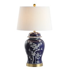 Gracie Ginger Jar Ceramicmetal Led Table Lamp