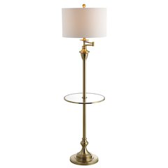 Cora Metal/Glass Led Side Table And Floor Lamp