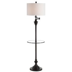 Cora Metal/Glass Led Side Table And Floor Lamp
