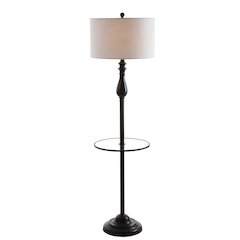Laine Metal/Glass Led Side Table And Floor Lamp